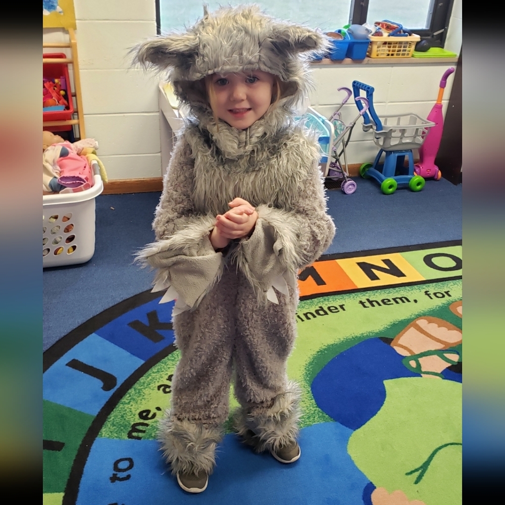 Small Grey 'Woof' Halloween Costume